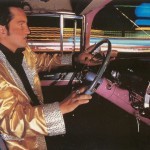 Jesse Garon as elvis driving pink cadillac