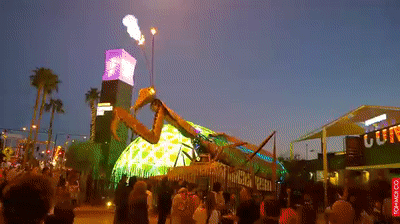 Praying_Mantis_Fire_Show_in_Container_Park_Fremont_Las_Vegas