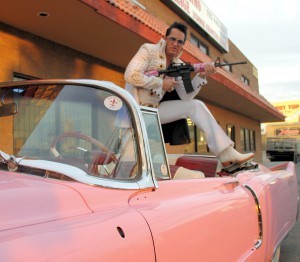 Jesse w machine gun caddy